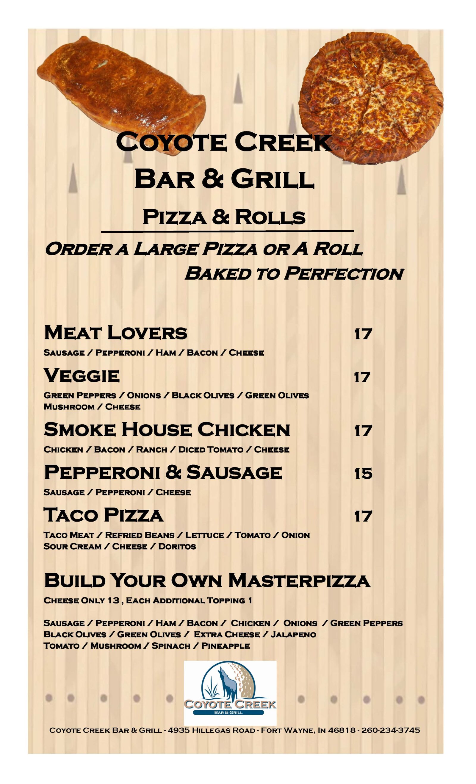 Menu – Coyote Creek Bar & Grill